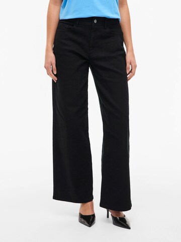 VILA Loosefit Jeans 'VICHIA' in Zwart: voorkant
