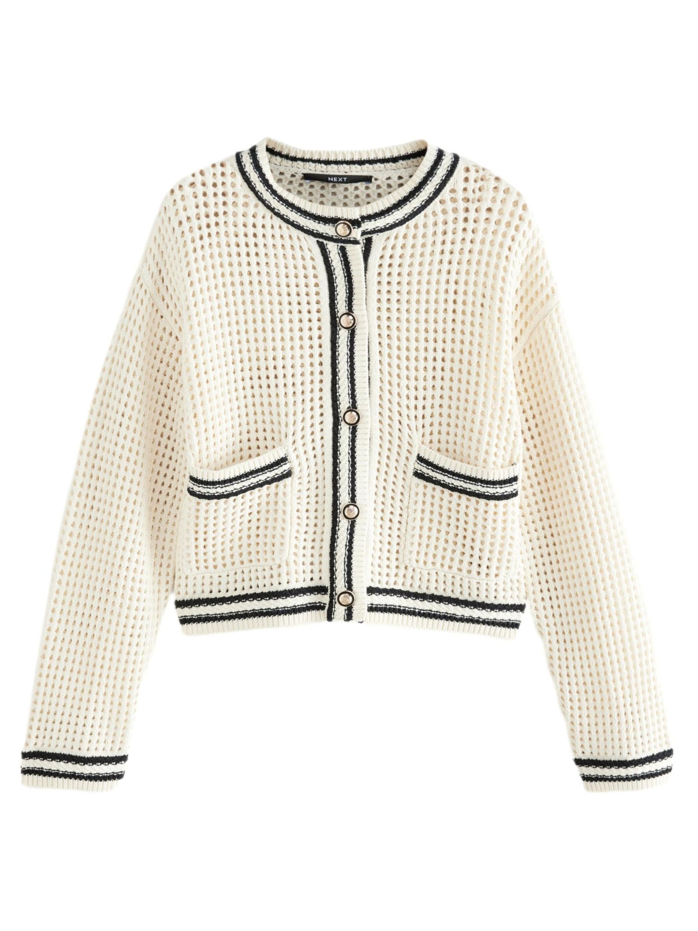 Next Neuletakki värissä beige: etupuoli