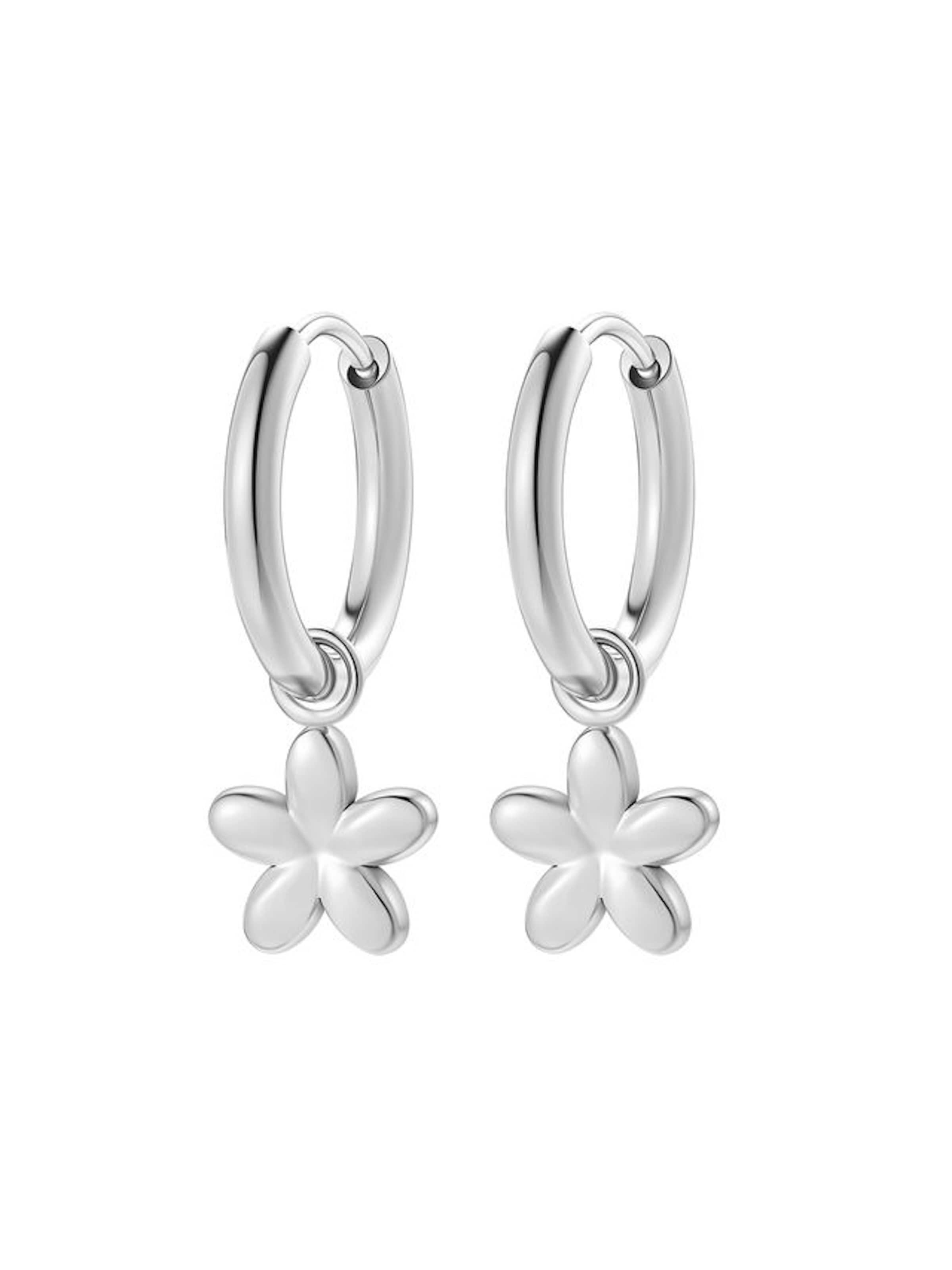 Boucles d'oreilles 'Daisy Bold' Hey Happiness en argent : devant