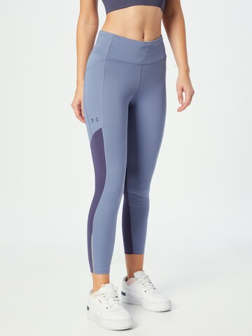 UNDER ARMOUR Skinny Workout Pants 'Fly Fast 3.0' in Blue: front