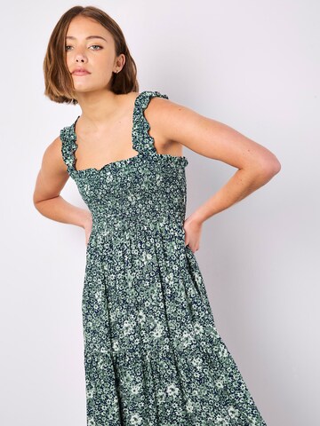 Apricot Ditsy Floral Midi Dress ' ' in Grün