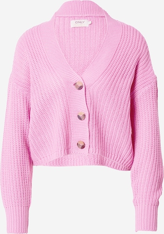 ONLY Knit Cardigan 'CAROL' in Pink: front