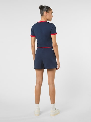 FILA Regular Broek 'MARLIA high waist graphic sweat shorts' in Blauw