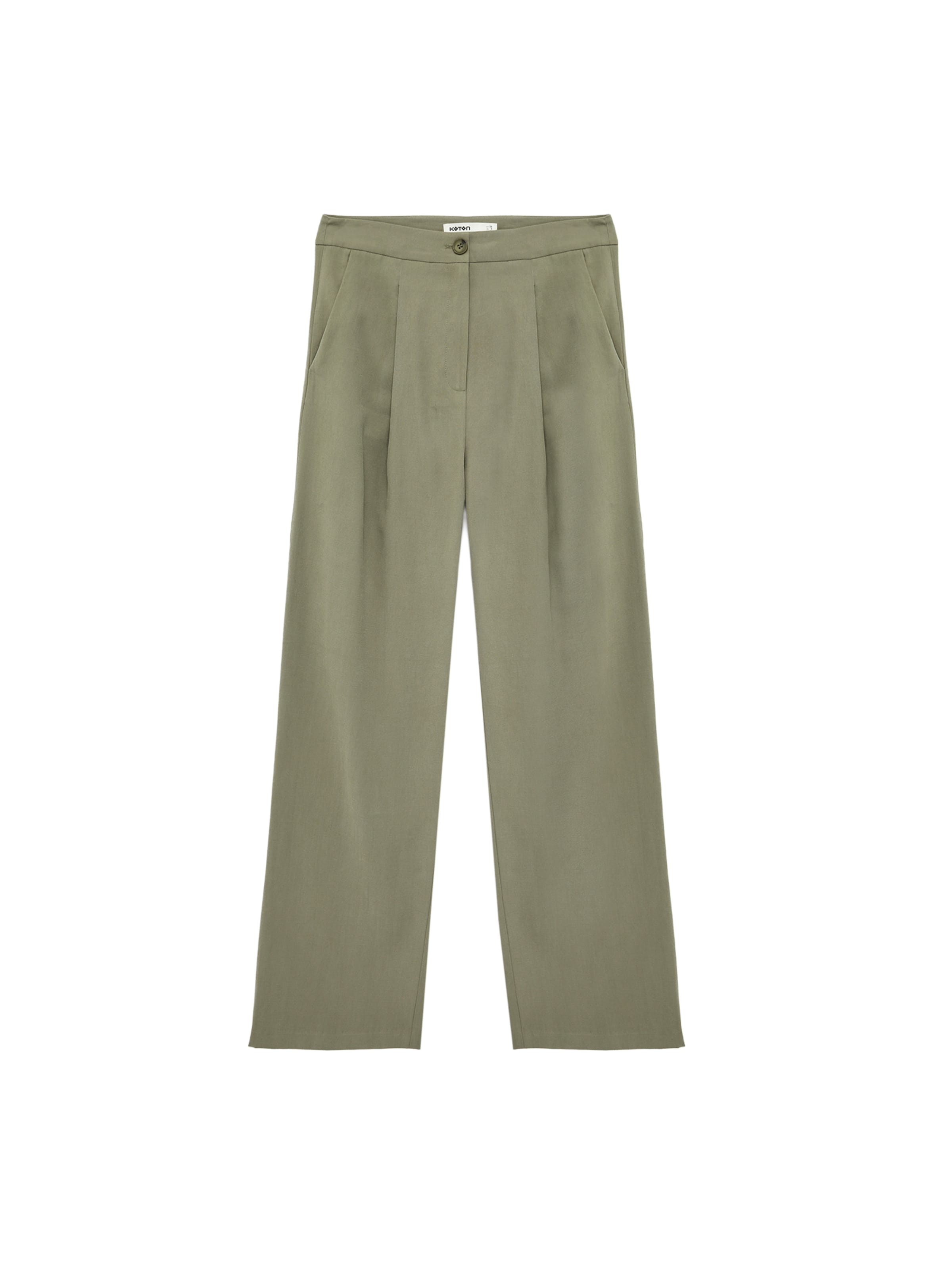 Koton Pleat-front trousers in 32/Regular in Olive, Item view