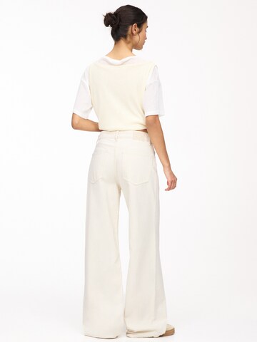 Wide Leg Jean Pull&Bear en beige