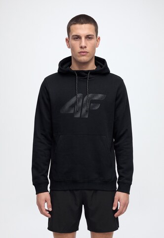 4F - Camiseta deportiva en negro: frente