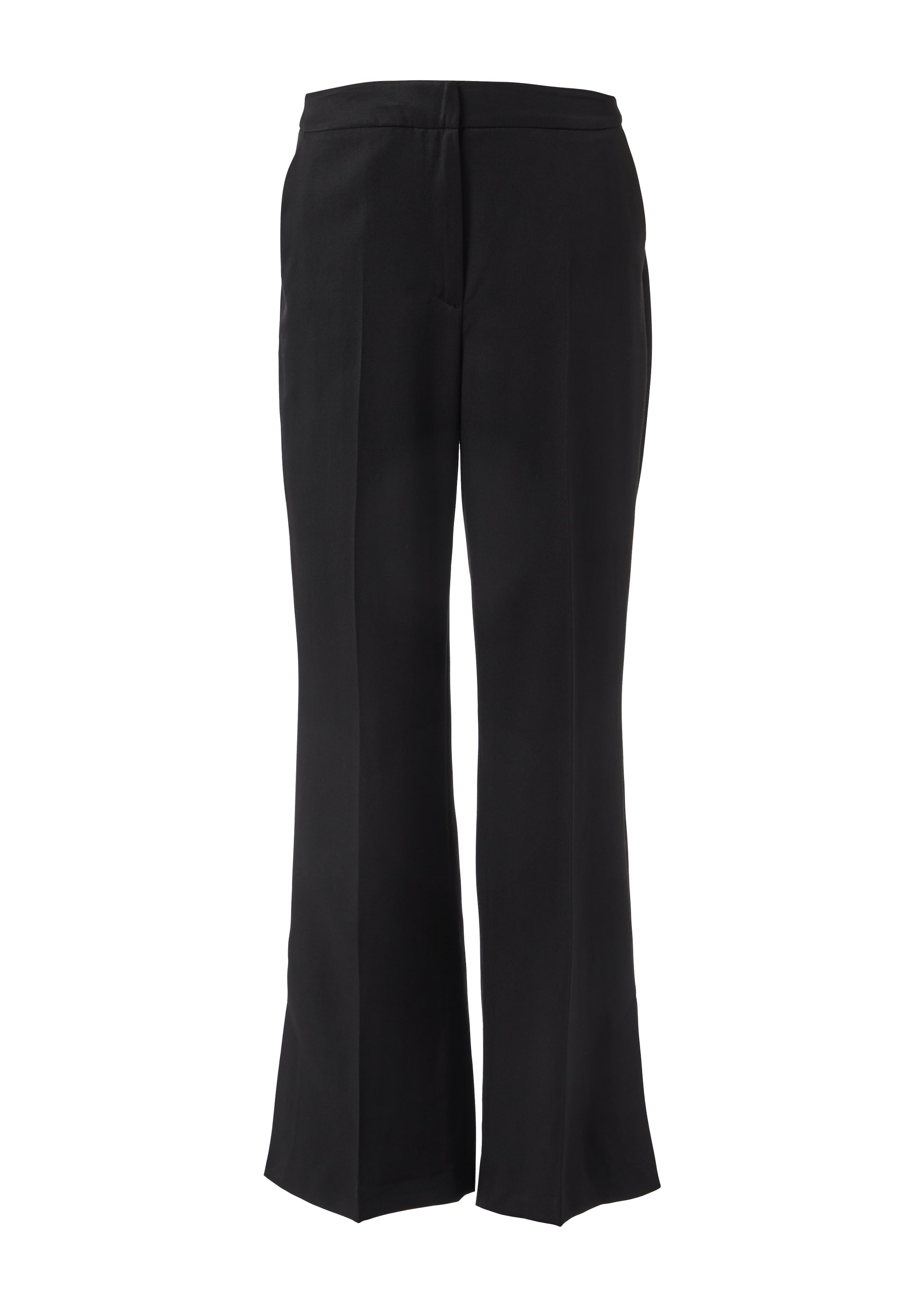 évasé Pantalon à plis COMMA en noir : devant