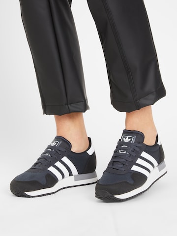 ADIDAS ORIGINALS - Zapatillas deportivas bajas 'USA 84' en negro: frente