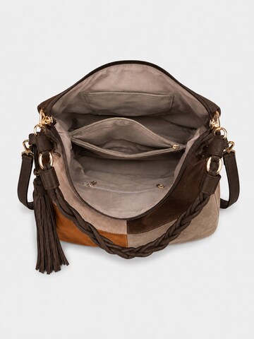 COLLEZIONE ALESSANDRO Shoulder Bag 'Patchwork' in Brown