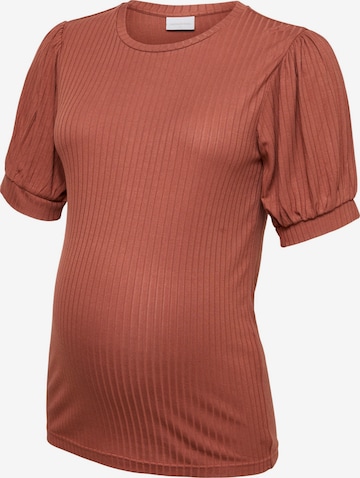 MAMALICIOUS Shirt in Brown: front