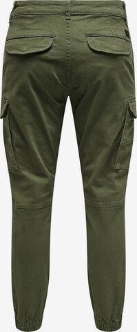 Tapered Pantaloni cargo 'Carter' di Only & Sons in verde