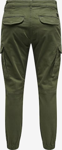 Only & Sons Tapered Cargo trousers 'Carter' in Green