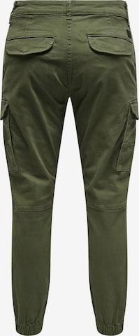 Effilé Pantalon cargo 'Carter' Only & Sons en vert