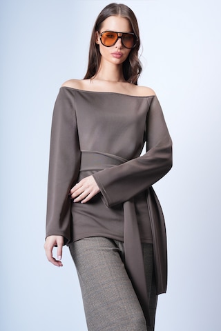 Trend Alaçatı Stili - Camiseta en marrón