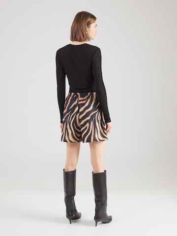 HUGO Loose fit Trousers 'Haslala-1' in Beige