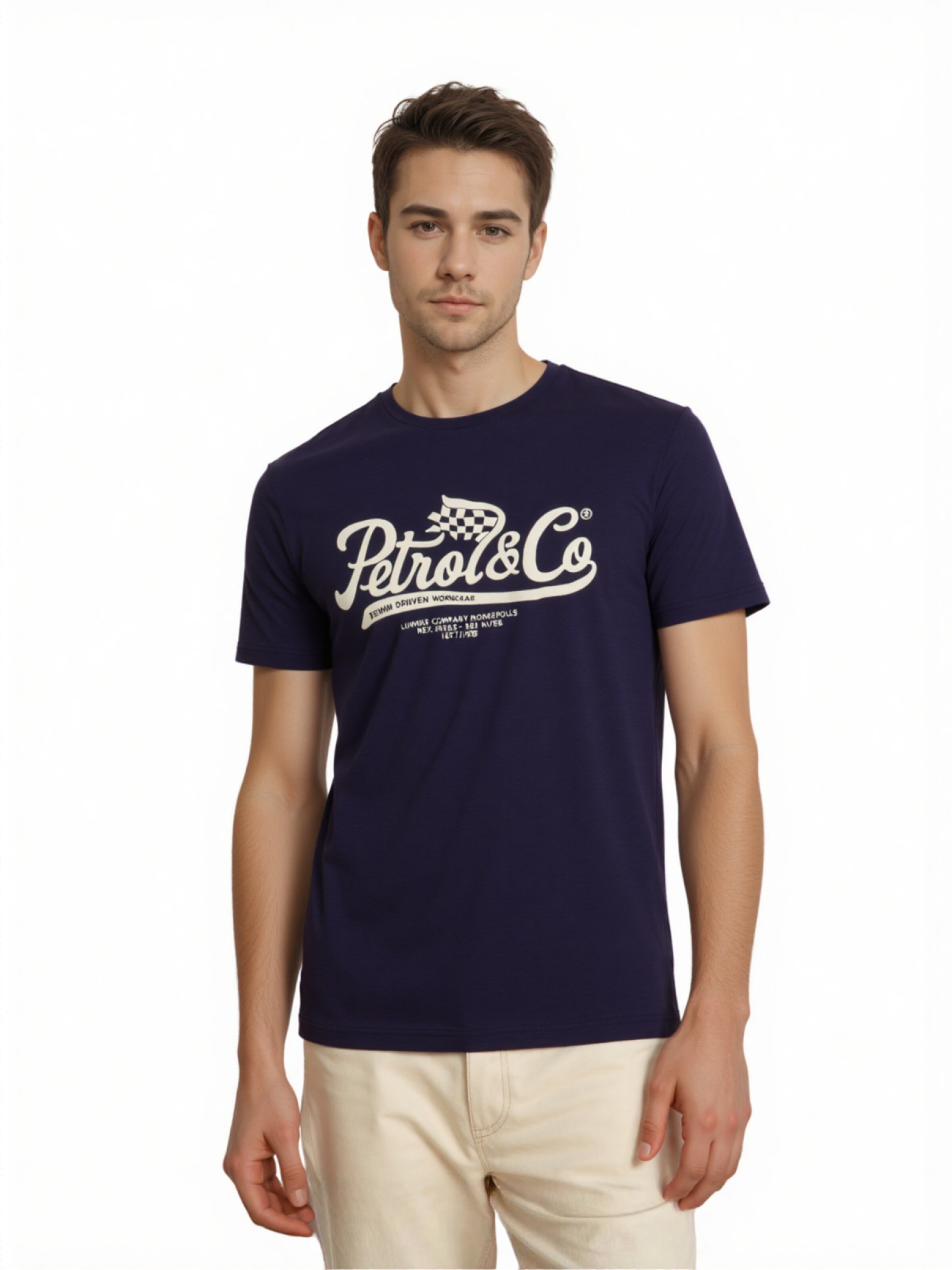 Petrol Industries T-Shirt in Blau: Vorderseite