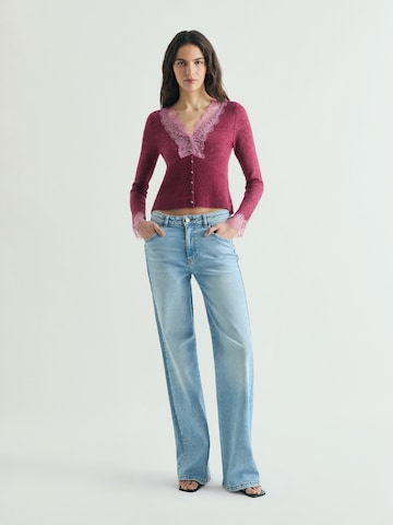 Geacă tricotată ' ' de la Scalpers pe roșu: față