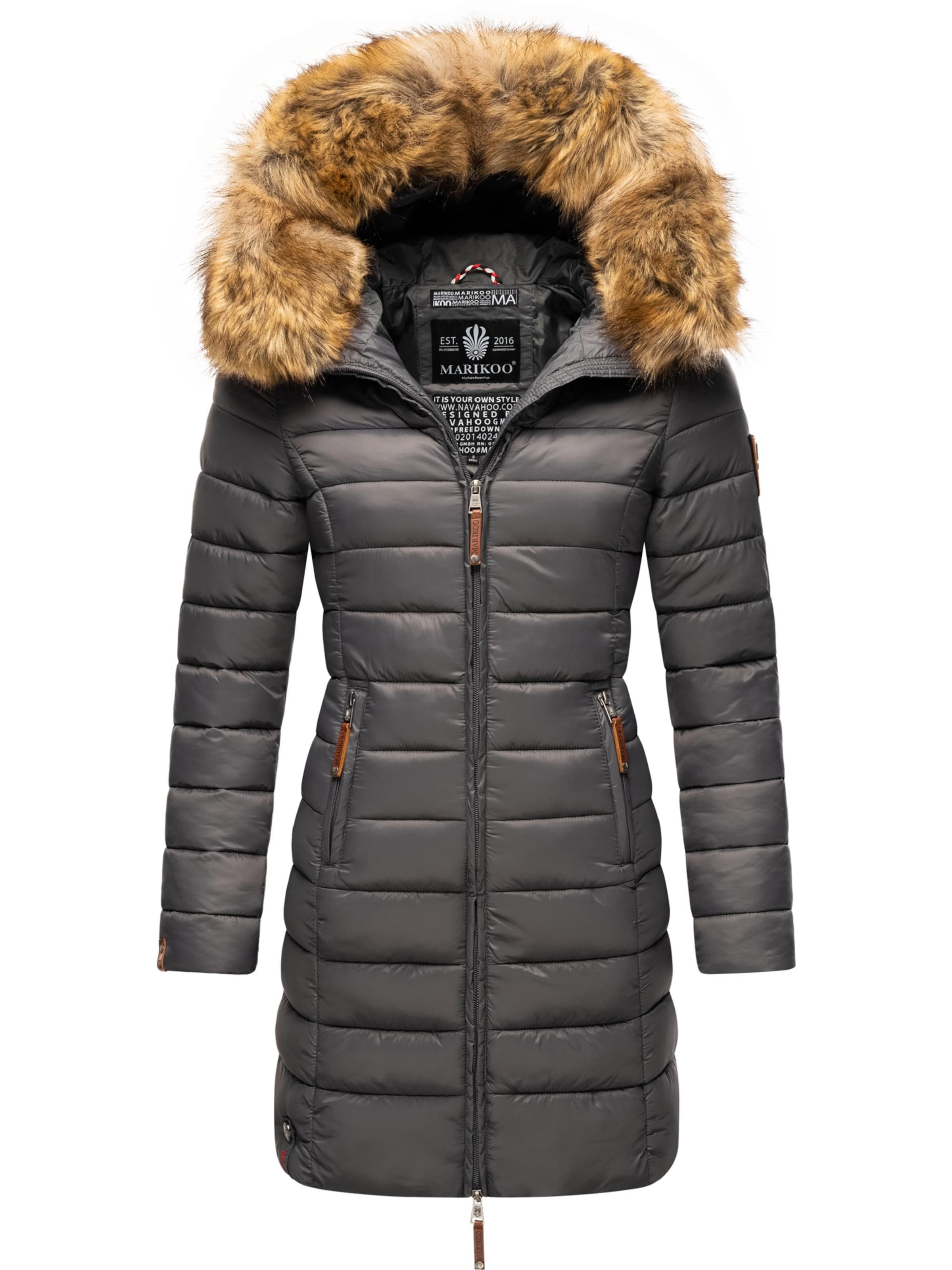 MARIKOO - Abrigo de invierno 'Rose' en gris: frente