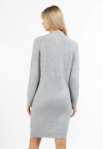 usha WHITE LABEL Knitted dress 'Lynnea' in Grey