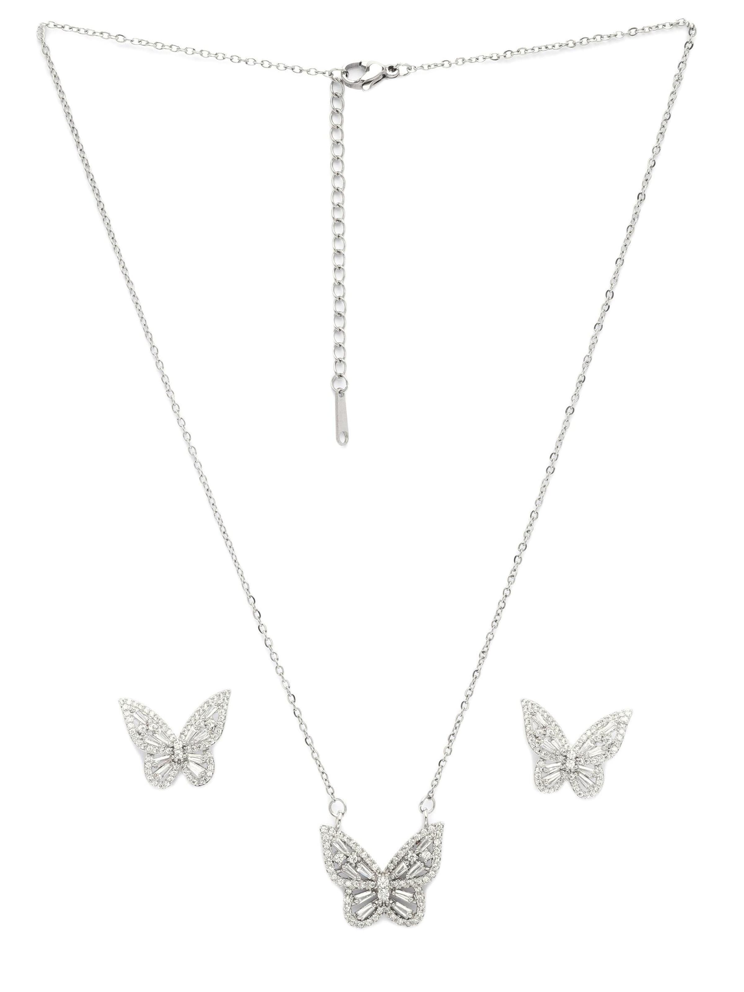 AVANT-GARDE PARIS Sieraden set 'Katarinara' in Zilver: voorkant