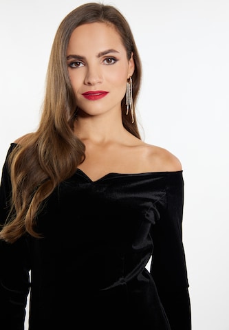 faina - Vestido de gala 'Caspio' en negro