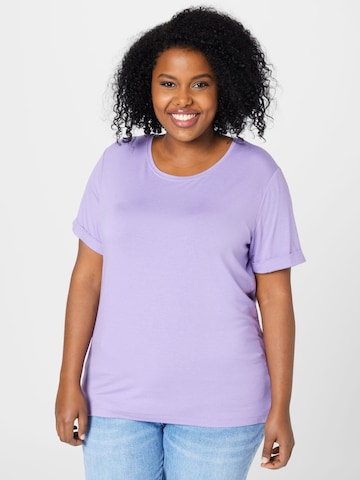 T-shirt ONLY Carmakoma en violet : devant