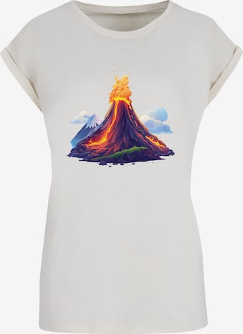 F4NT4STIC Shirt 'Vulkanausbruch' in Beige: voorkant
