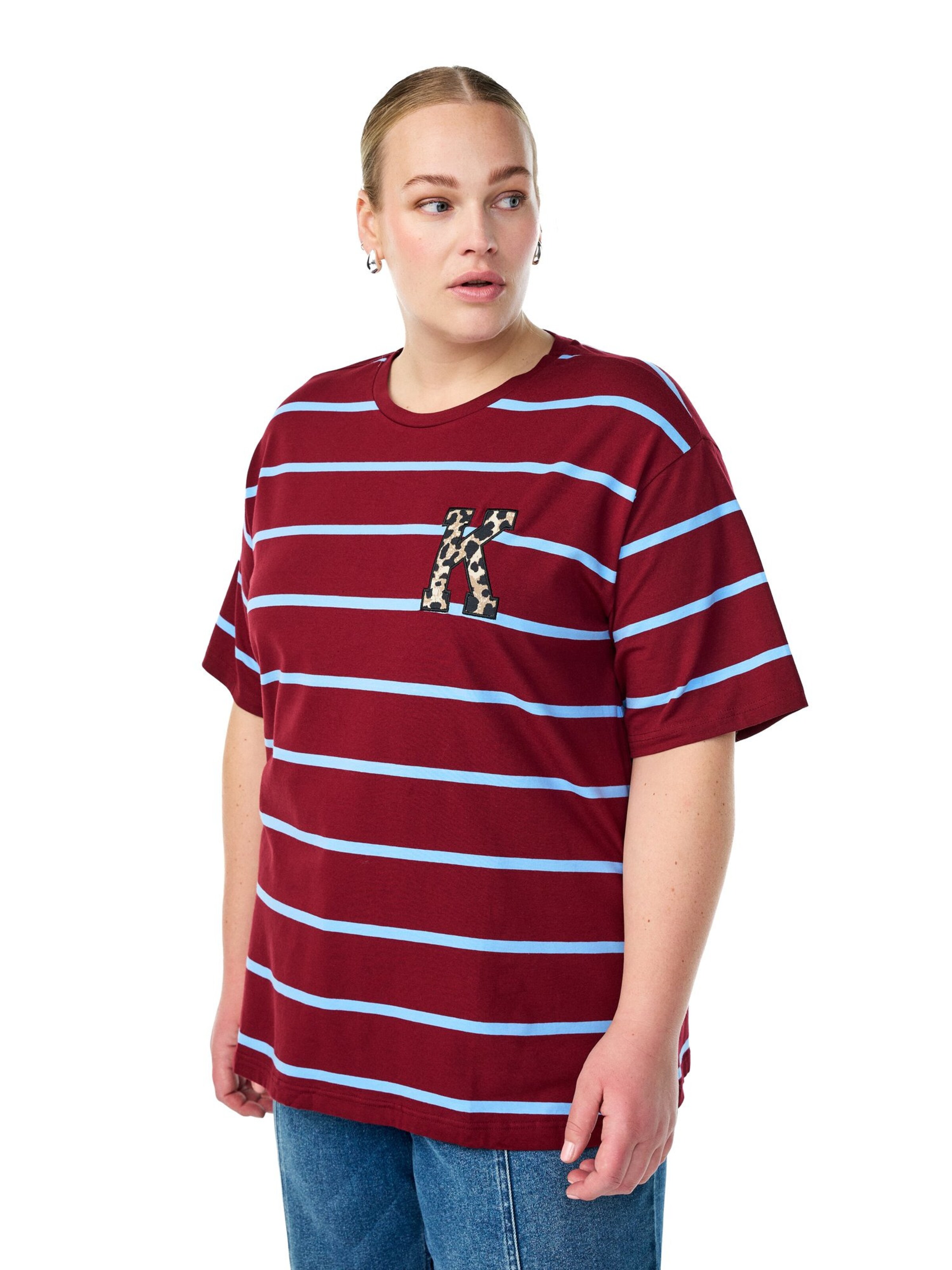 Zizzi Shirt 'Eofelia' in Rood