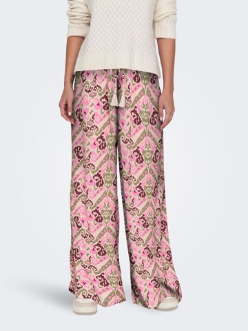 JDY Wide Leg Bukser 'JDYBREE' i pink: forside