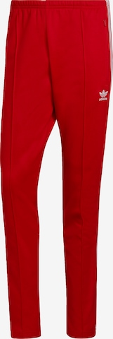 Coupe slim Pantalon 'Adicolor Classics Beckenbauer' ADIDAS ORIGINALS en rouge : devant