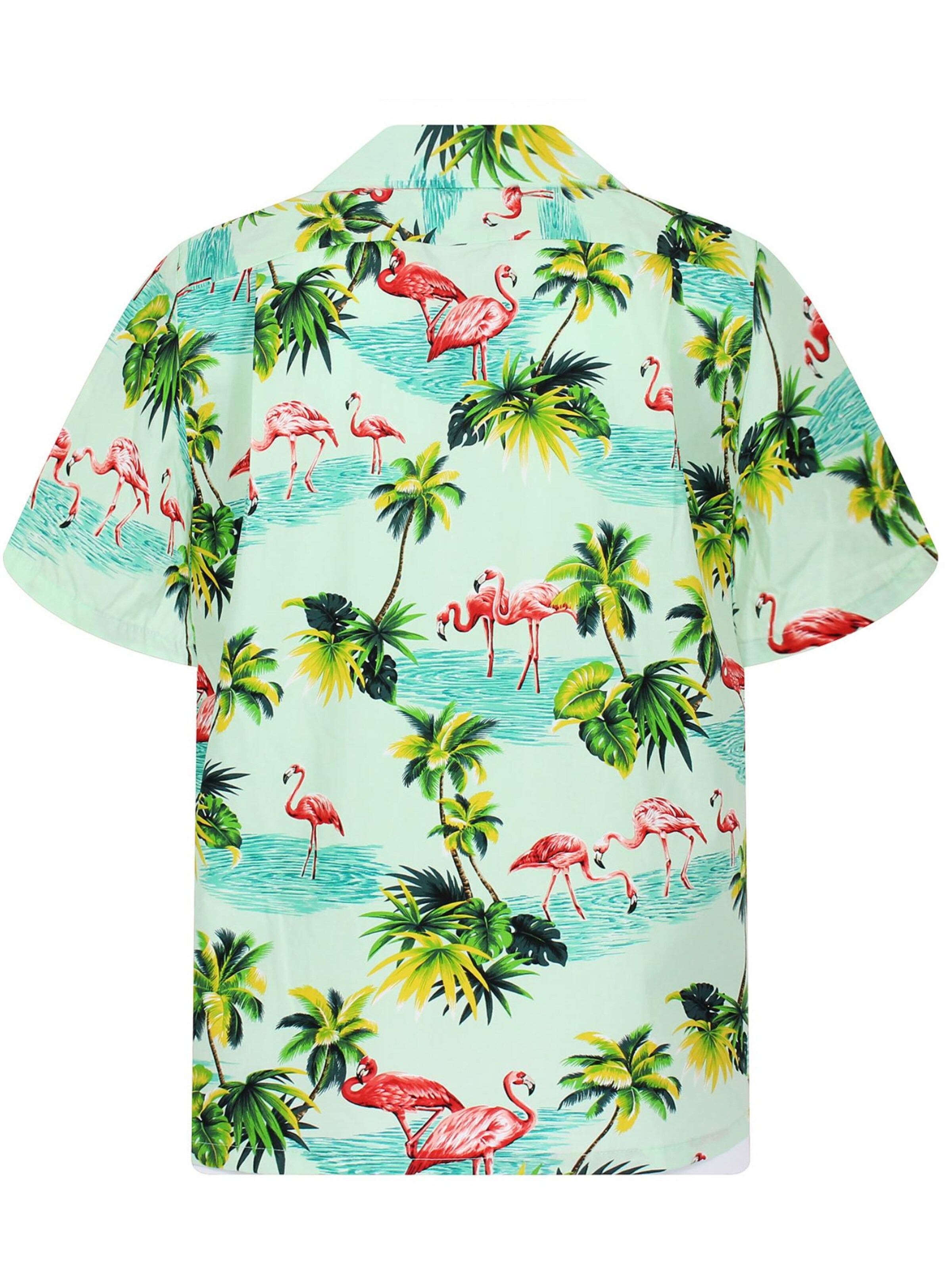 Pacific Legend Regular fit Button Up Shirt 'Flamingo' in Green