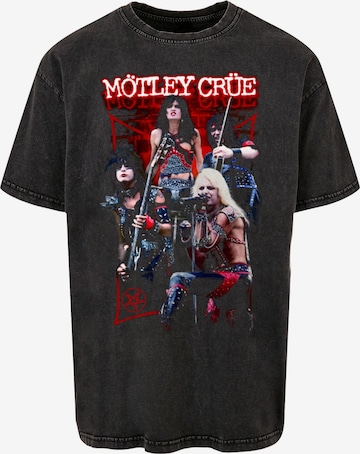 Merchcode Shirt 'Motley Crue - Live Montage' in Zwart: voorkant