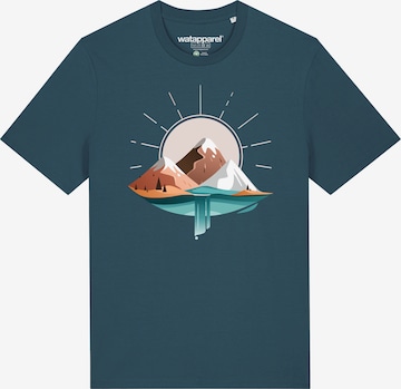 Watapparel T-Shirt 'Sunrise & Lake' in Blau: Vorderseite