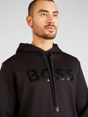 BOSS Sweatshirt 'Soody Mirror' in Schwarz