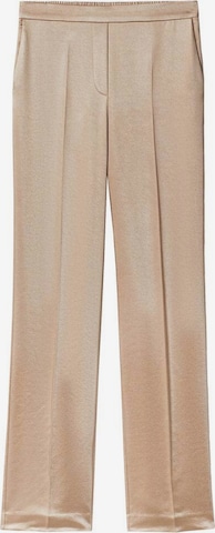 Regular Pantalon à plis 'Nicole' MANGO en beige : devant