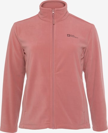 JACK WOLFSKIN Fleece Jacket in Orange: front