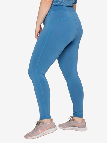 SHEEGO Skinny Workout Pants in Blue