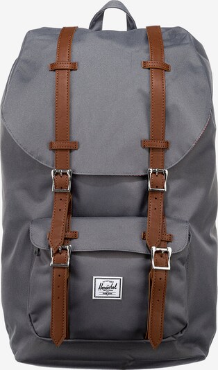Rucsac 'Little America' Herschel pe maro / gri piatră / alb, Vizualizare produs