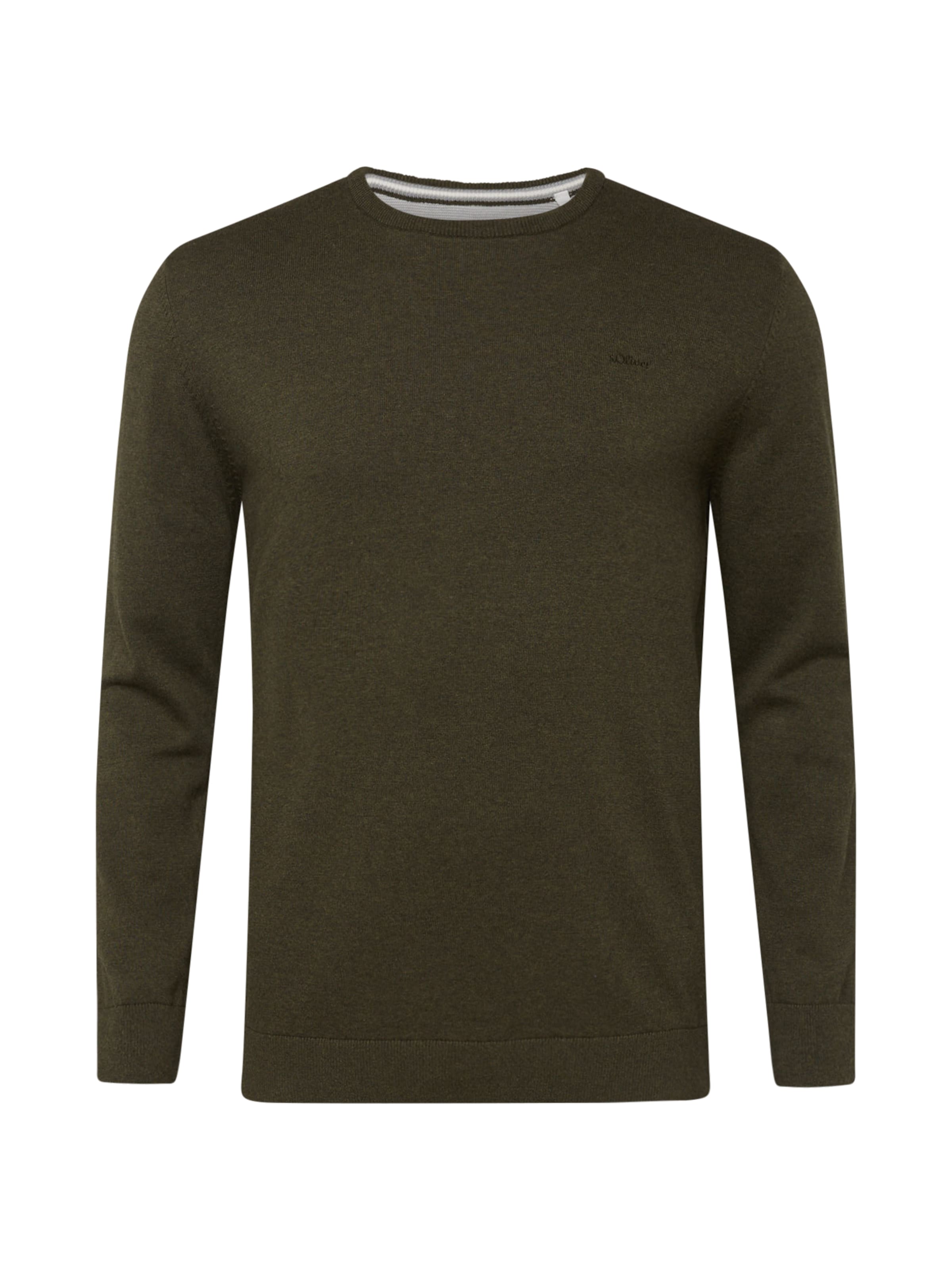 s.Oliver Men Big Sizes Pullover in Grün: Vorderseite