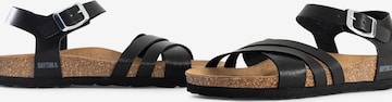 Bayton Strap sandal 'Denia' in Black