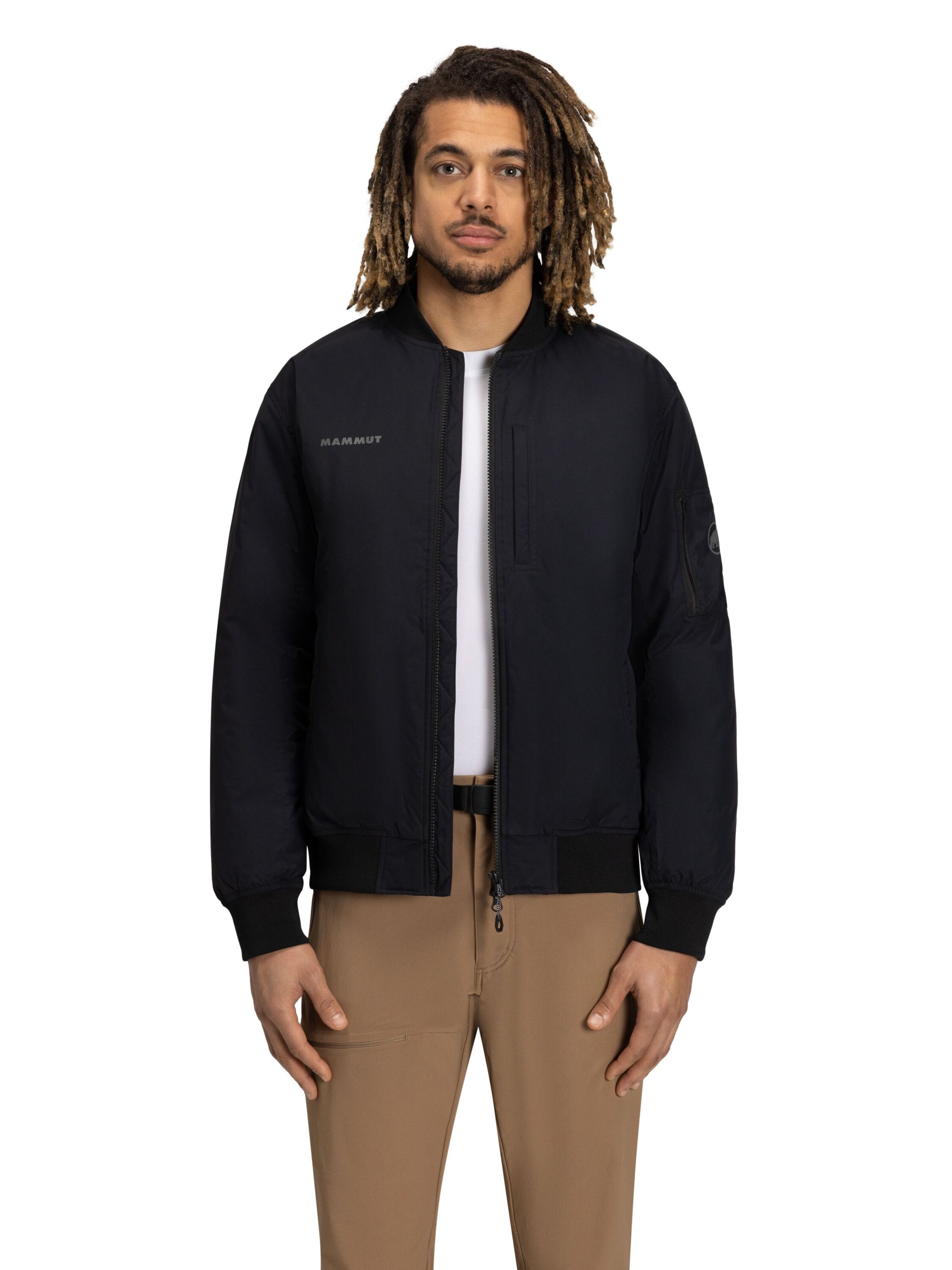 MAMMUT Outdoorjacke ‘Floeberg’ in Schwarz: Vorderseite