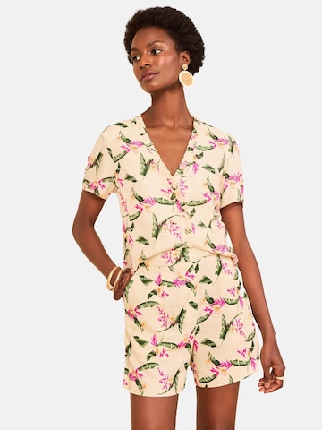 love & roses - regular Pantalón plisado en beige: frente