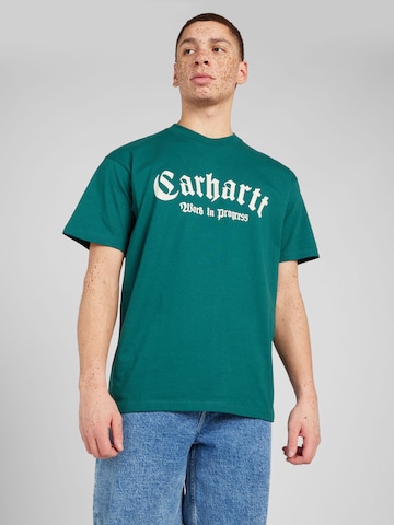 Tricou 'Onyx' de la Carhartt WIP pe verde: față