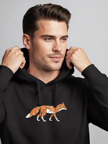Neverless Sweatshirt 'Fuchs Polygon'‌‌‌‌‌‌ in Schwarz