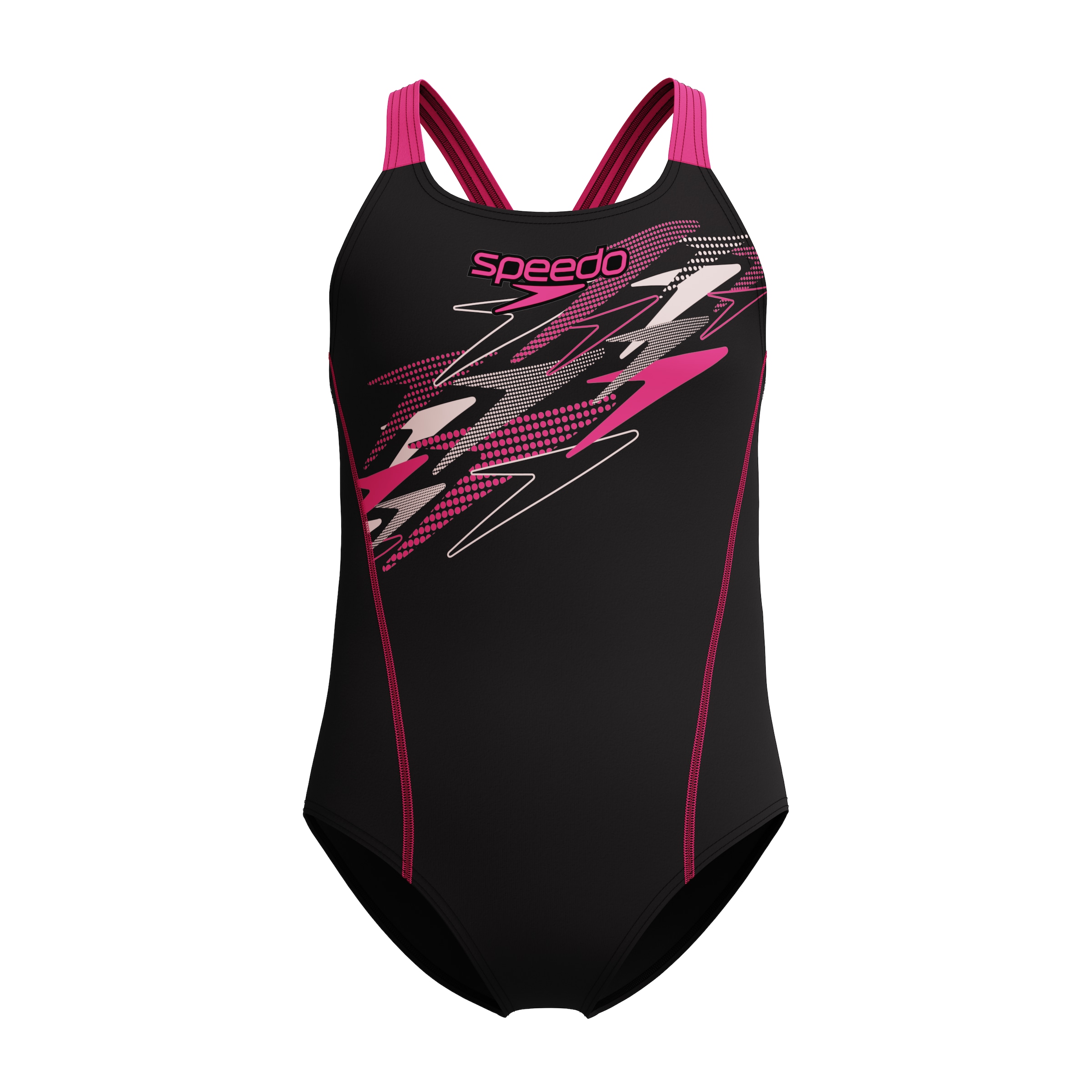 SPEEDO Athletic Swimwear in Black: front