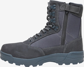 Bottines à lacets Brandit en gris : devant
