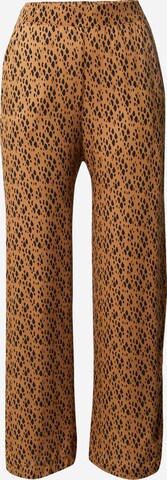 Bizance Paris Wide leg Broek 'PACO' in Bruin: voorkant