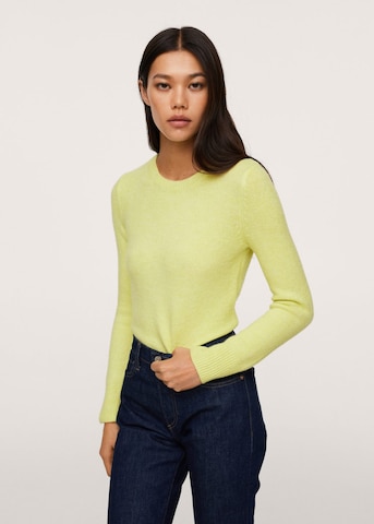 MANGO Sweter w kolorze żółty: przód