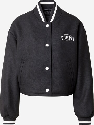 Tommy Jeans Φθινοπωρινό και ανοιξιάτικο μπουφάν 'Varsity' σε μαύρο: μπροστά
