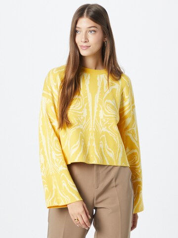 A-VIEW Sweater 'Kira' in Yellow: front